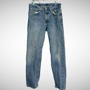 Polo Ralph Lauren Jeans Mens 33 X 32 Relax Fit Blue Denim Distressed Pants